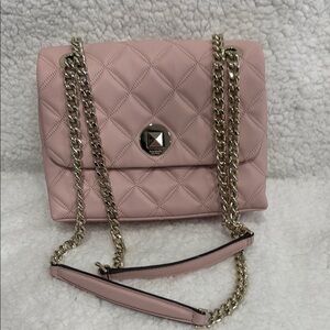 Kate Spade Pink Quilted Chain Shoulder Bag